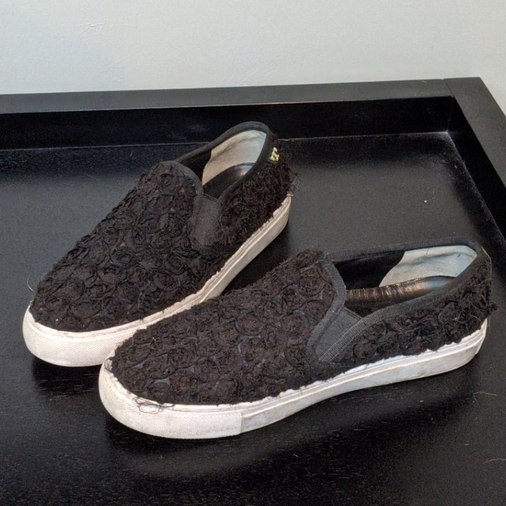 Tory Burch Rose Black Sneakers